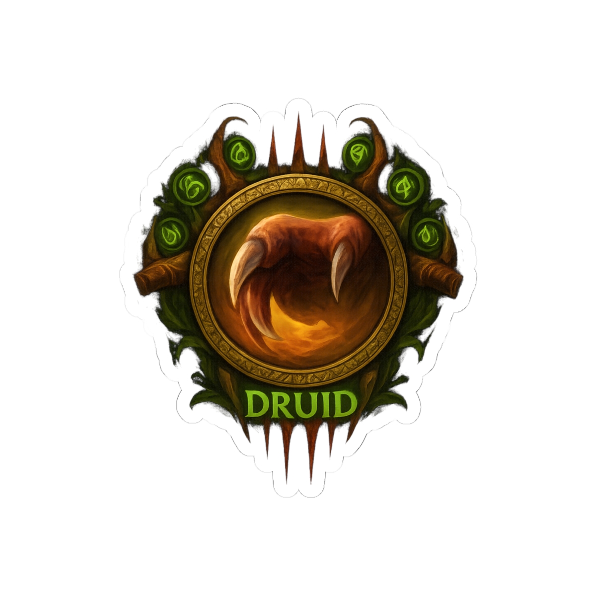 Druid Gamer Sticker | Whimsical Vinyl Decal