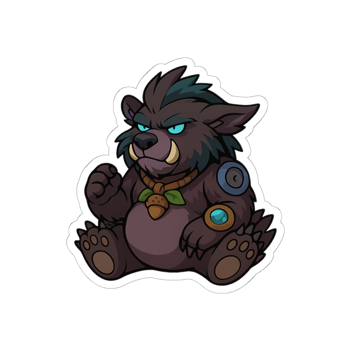 Night Elf Bear Druid Sticker | Bold Fantasy Vinyl Decal