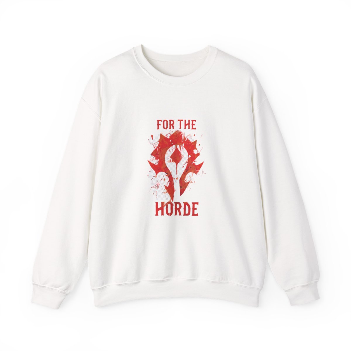For the Horde Red Emblem Distressed Sweatshirt