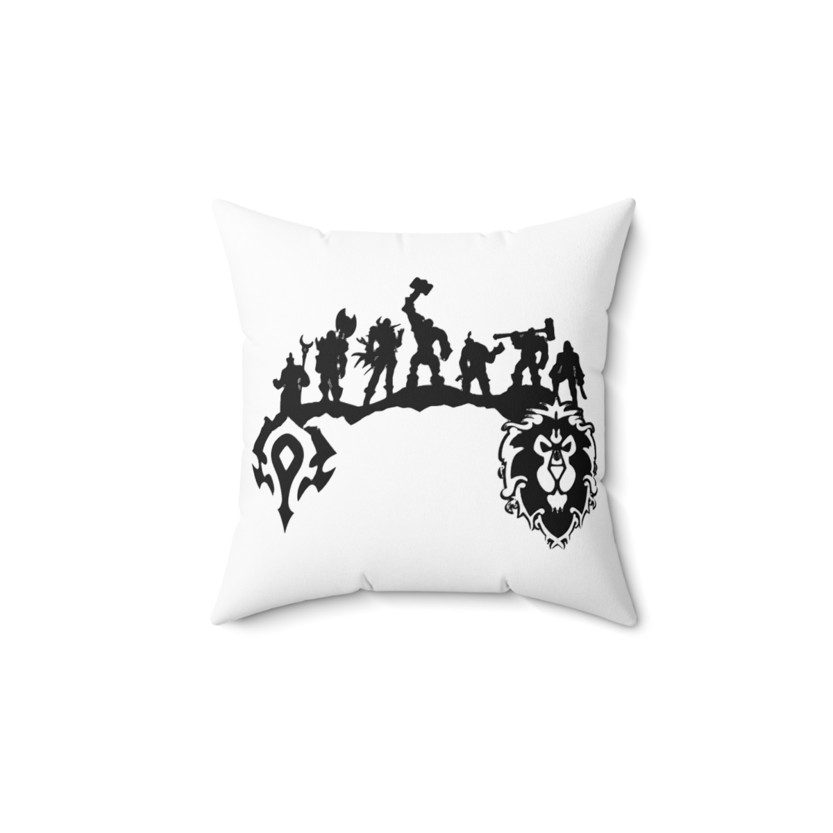 Black vinyl record clock featuring a silhouette of characters from the World of Warcraft video game. The face is a skeletonized mechanism with Roman numeral markings. The is mounted...