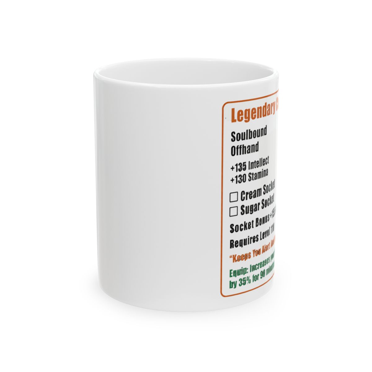 Gamer Gift, Legendary Coffee Mug, World of Warcraft Merchandise, Christmas Birthday Gift for Nerd Gamer, Gaming Mug, 11OZ Black Inner