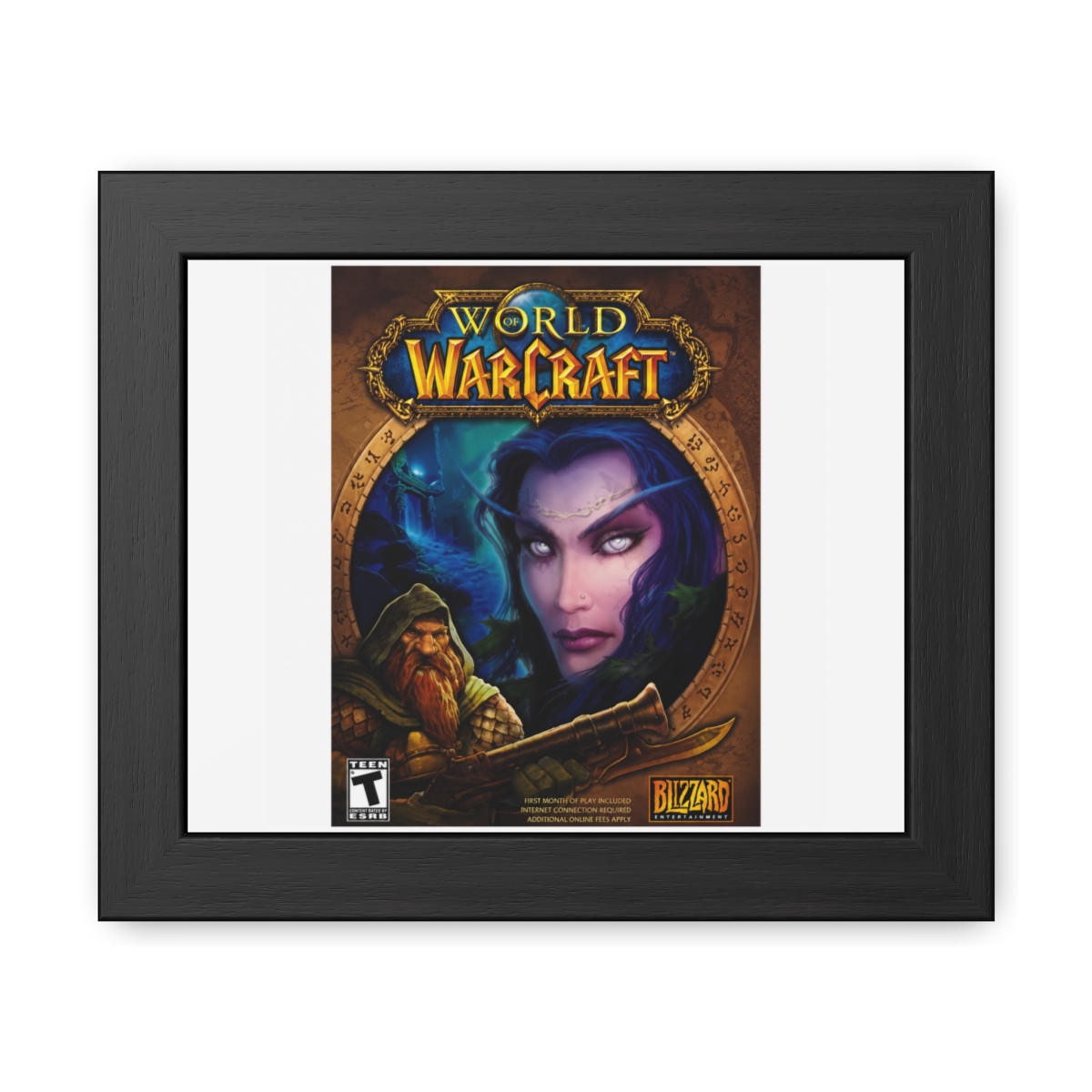 World of Warcraft Female Character Dwarf Framed Poster