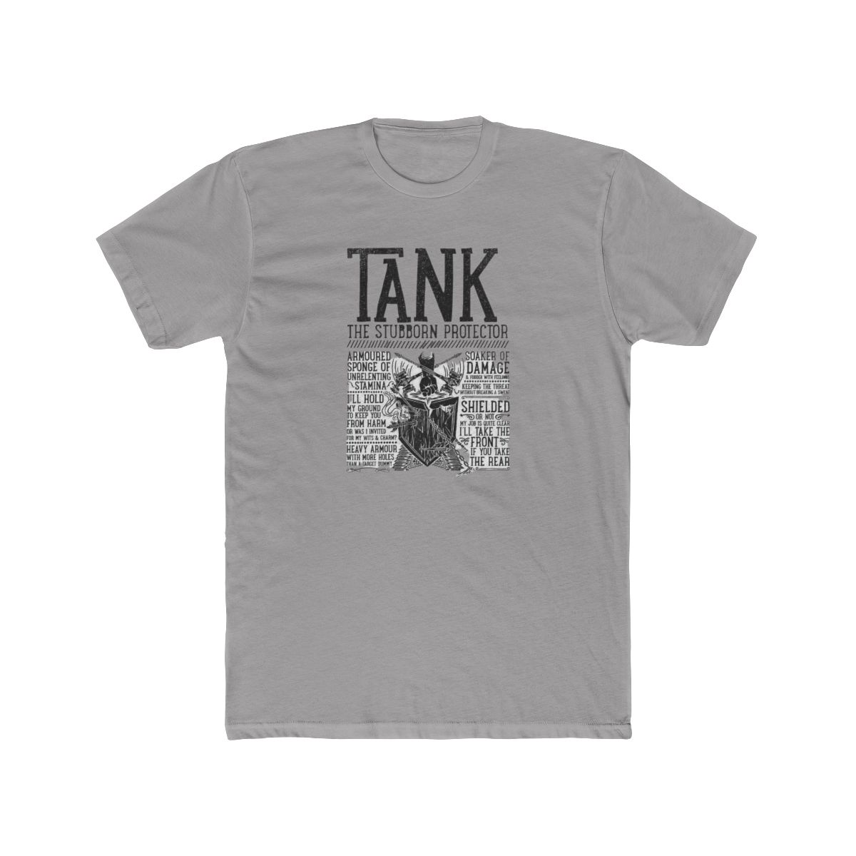 World of Warcraft / Wow / Rpg Inspired T-Shirt - TANK Edition - Dark Heather / / / D&D /